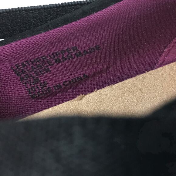 Earth Origins Shoes Arleen Slip-Ons Leather Black Cross Strap‎ Flats Women's 7.5 - Picture 5 of 10